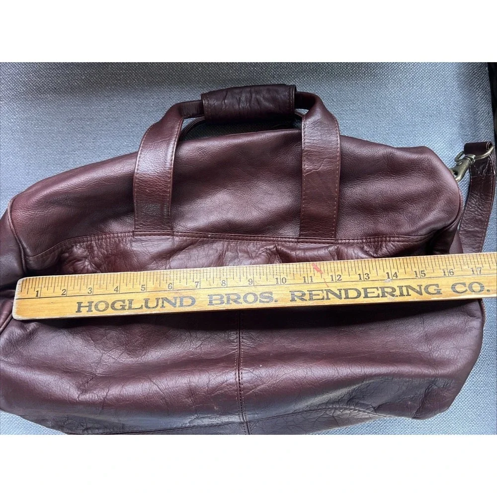 Vintage Brown Leather Duffel Bag Columbian Bags Co Hand Crafted Carry‎ On